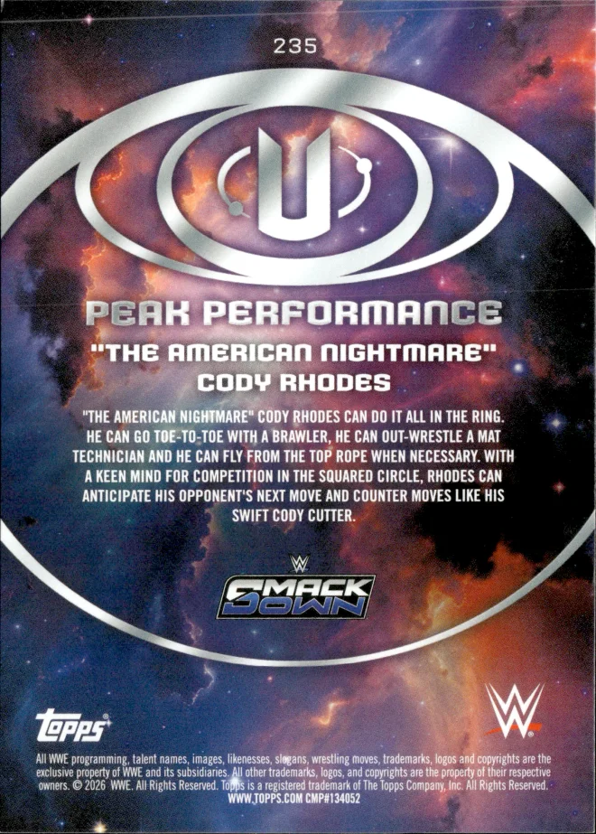 Cody Rhodes card back