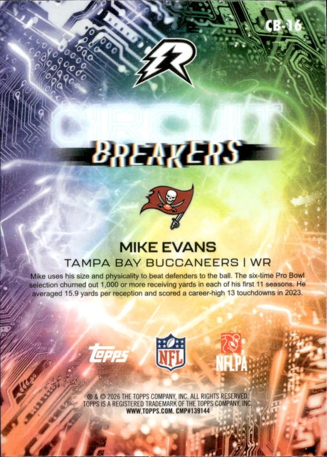 Mike Evans card back
