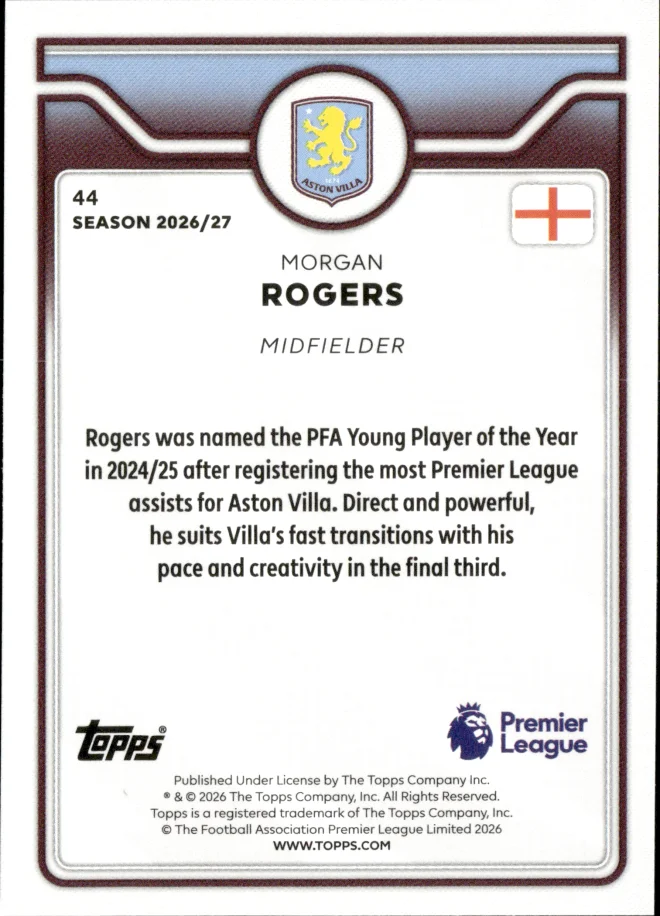 Morgan Rogers card back