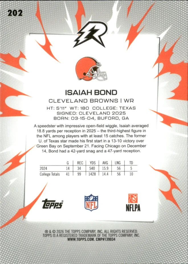 Isaiah Bond card back