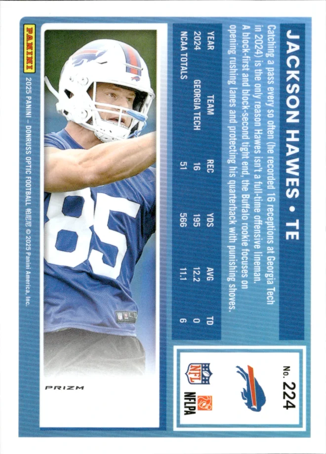 Jackson Hawes card back