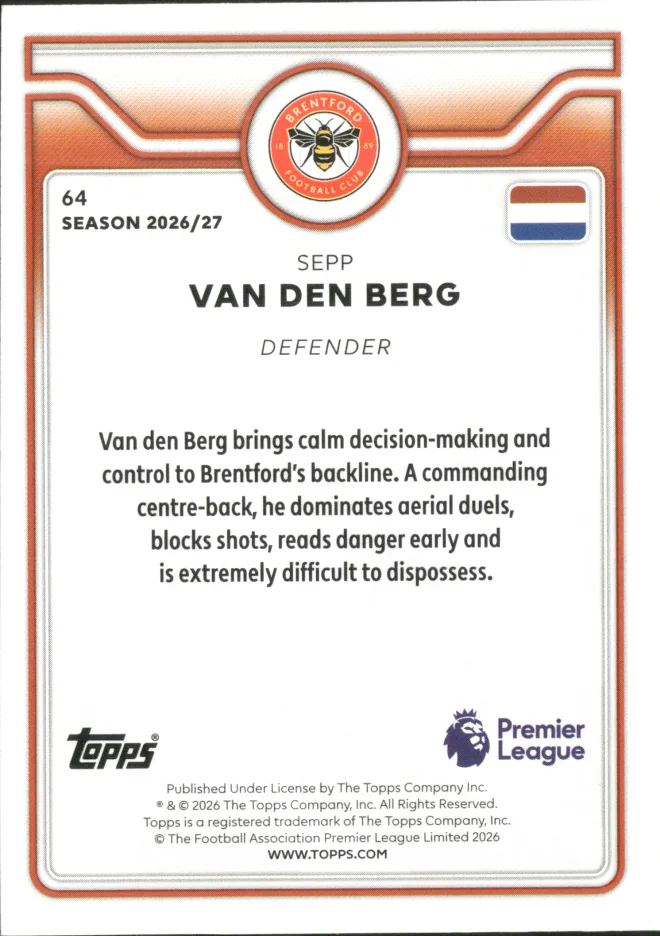 Sepp van den Berg card back