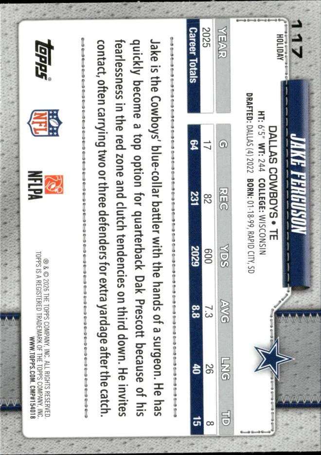 Jake Ferguson card back