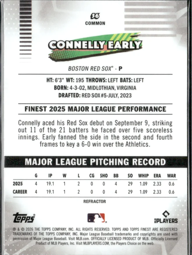 Connelly Early card back