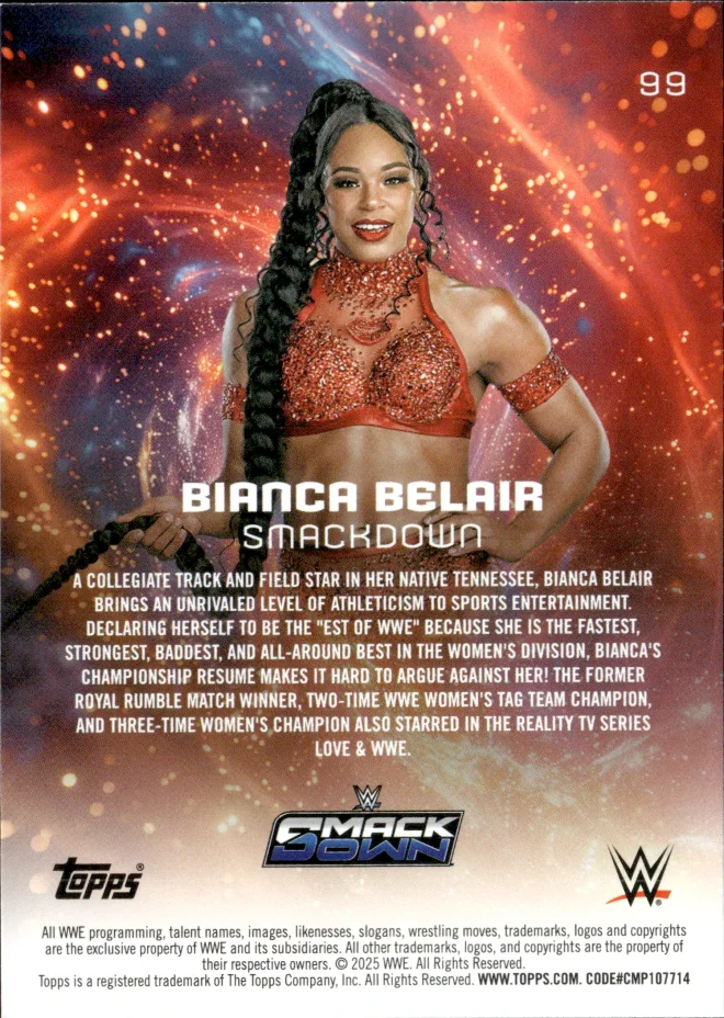 Bianca Belair card back