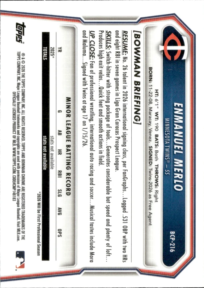 Enmanuel Merlo card back