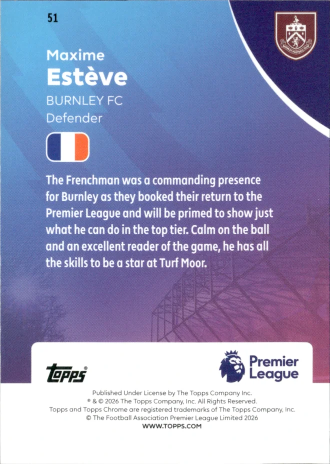 Maxime Estève card back