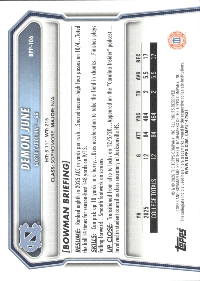Demon June card back