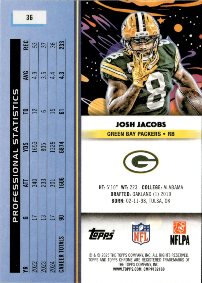 Josh Jacobs card back