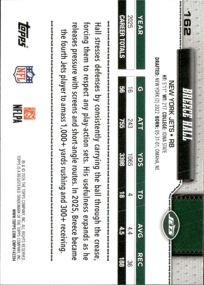 Breece Hall card back