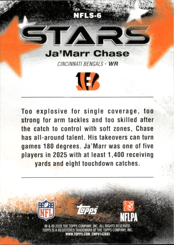 Ja'Marr Chase card back