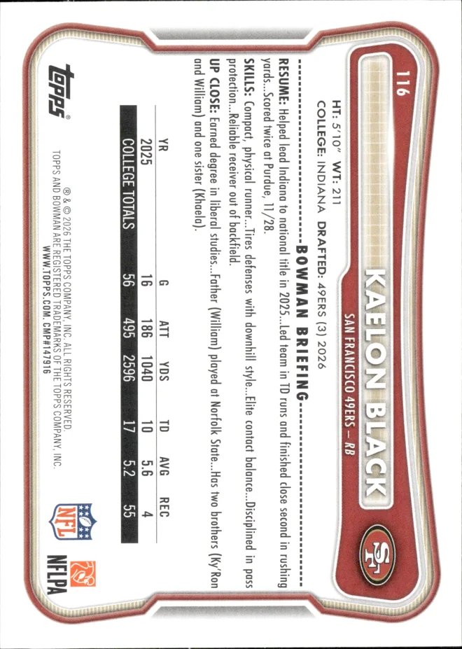 Kaelon Black card back