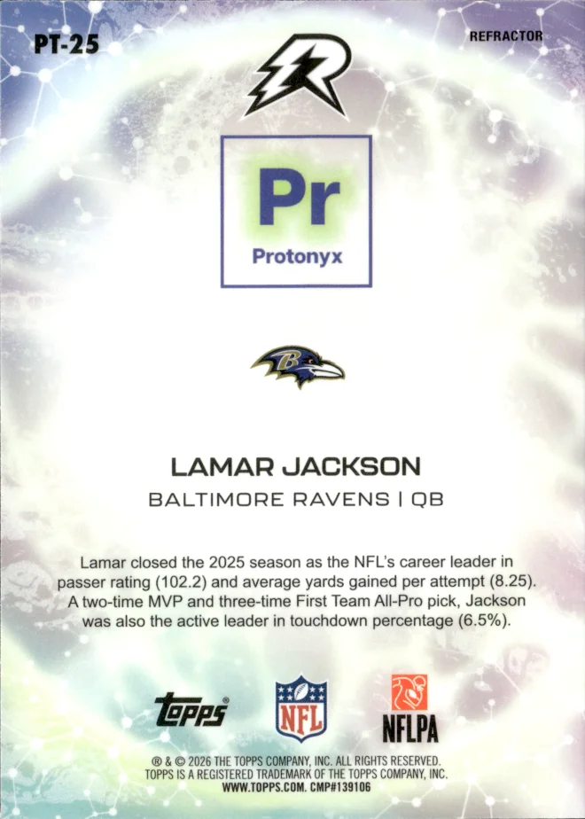 Lamar Jackson card back