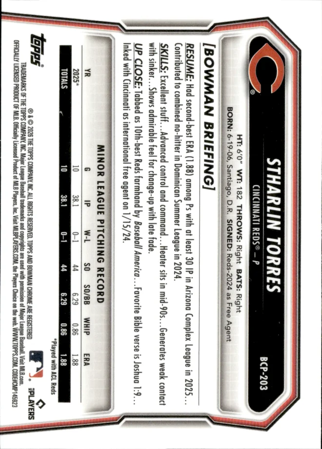 Stharlin Torres card back