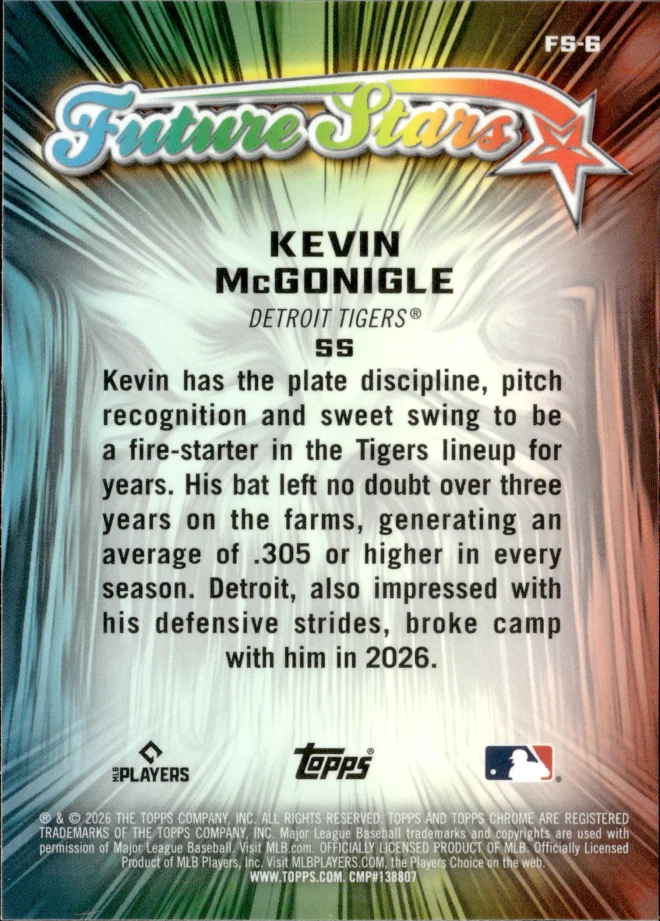 Kevin McGonigle card back