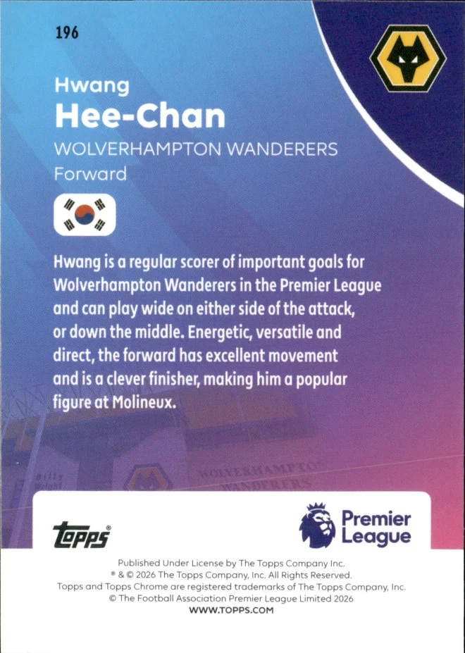 Hwang Hee-Chan card back