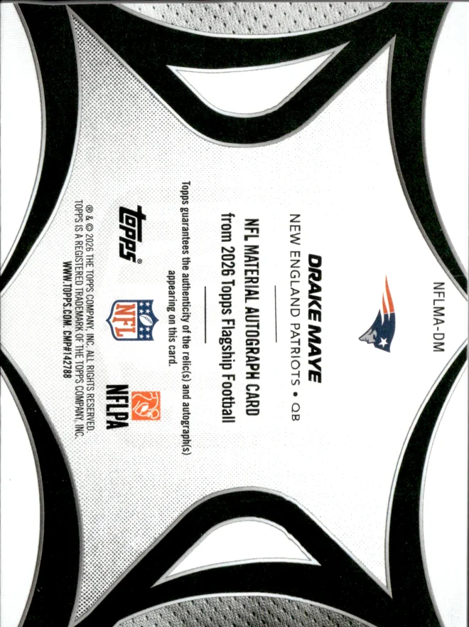 Drake Maye card back