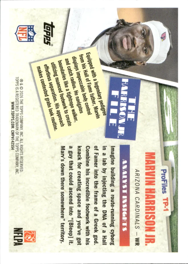 Marvin Harrison Jr. card back