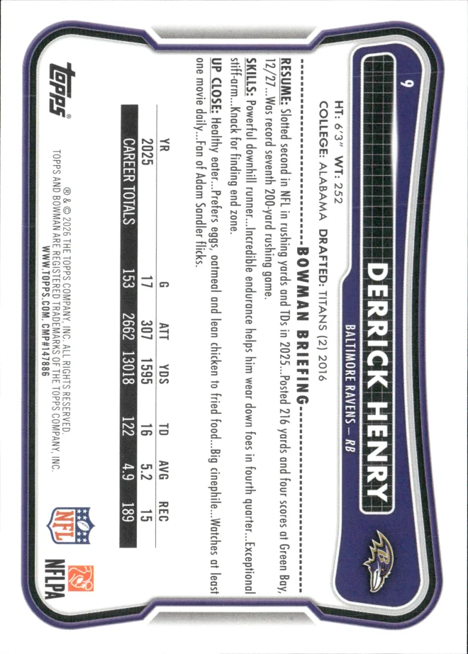 Derrick Henry card back