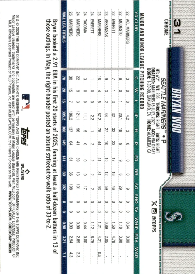 Bryan Woo card back