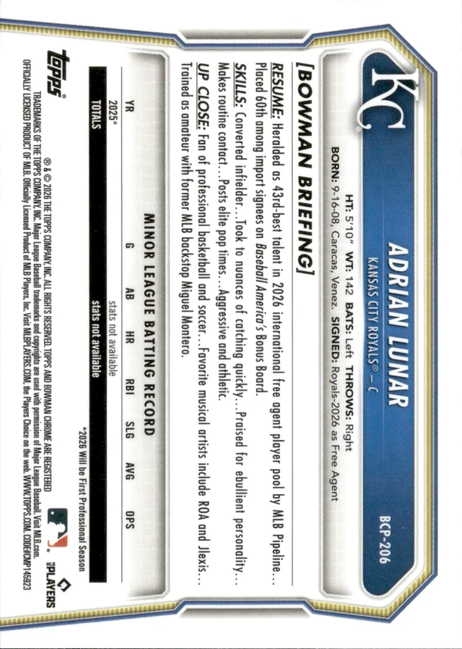 Adrian Lunar card back