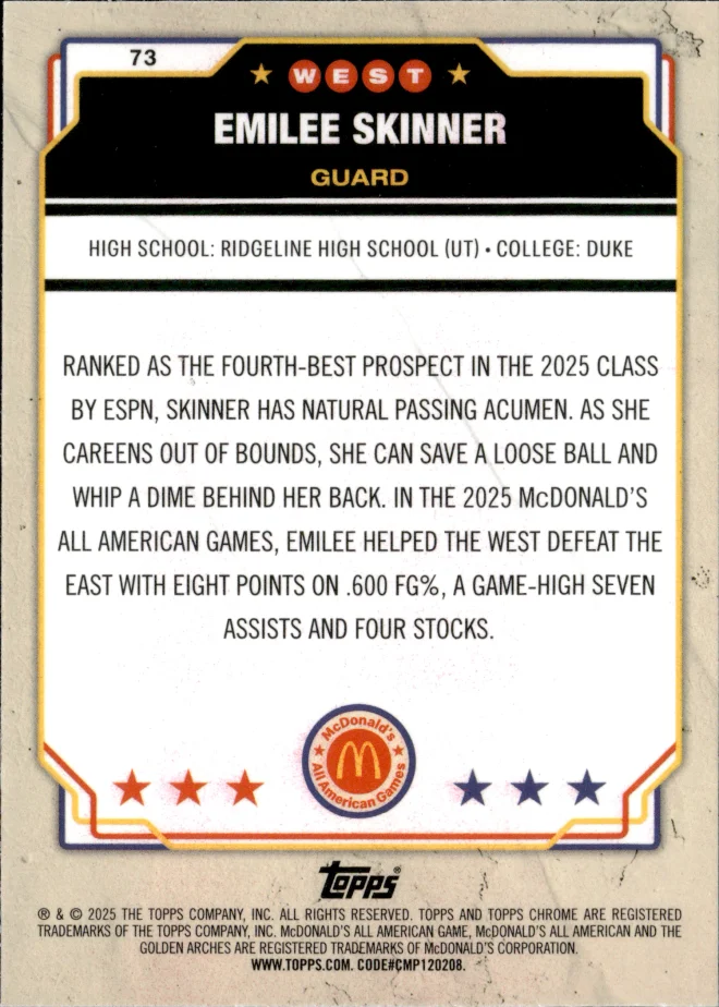 Emilee Skinner card back