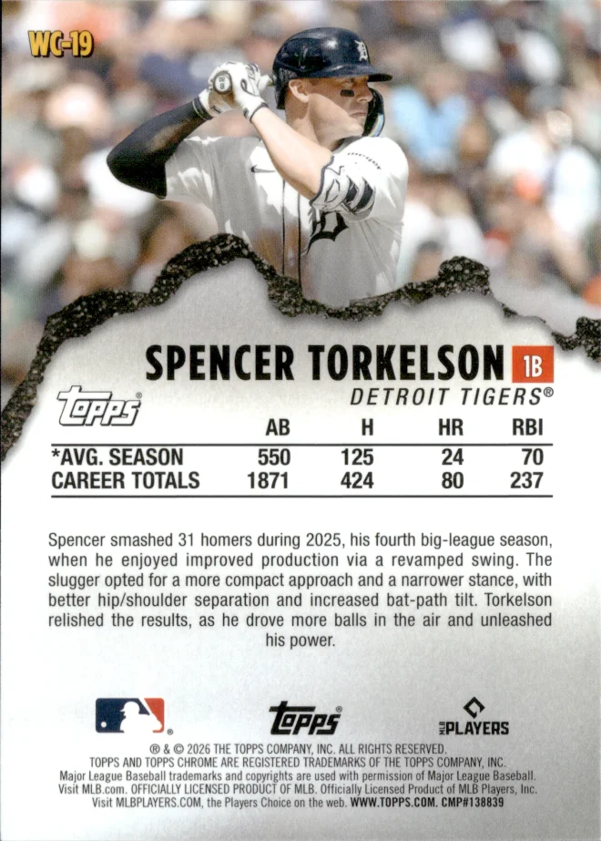 Spencer Torkelson card back
