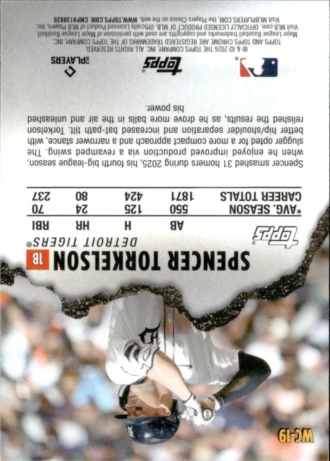 Spencer Torkelson card back