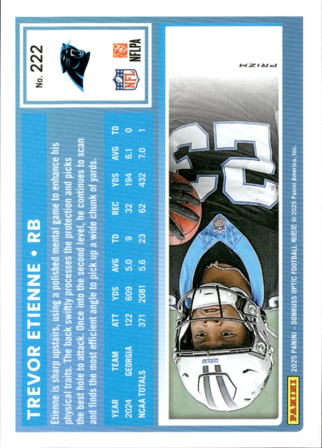 Trevor Etienne card back