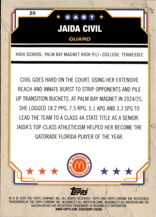 Jaida Civil card back