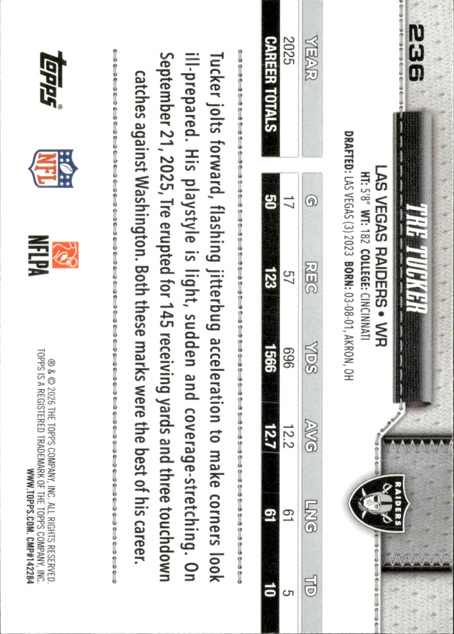 Tre Tucker card back