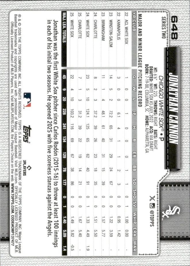 Jonathan Cannon card back