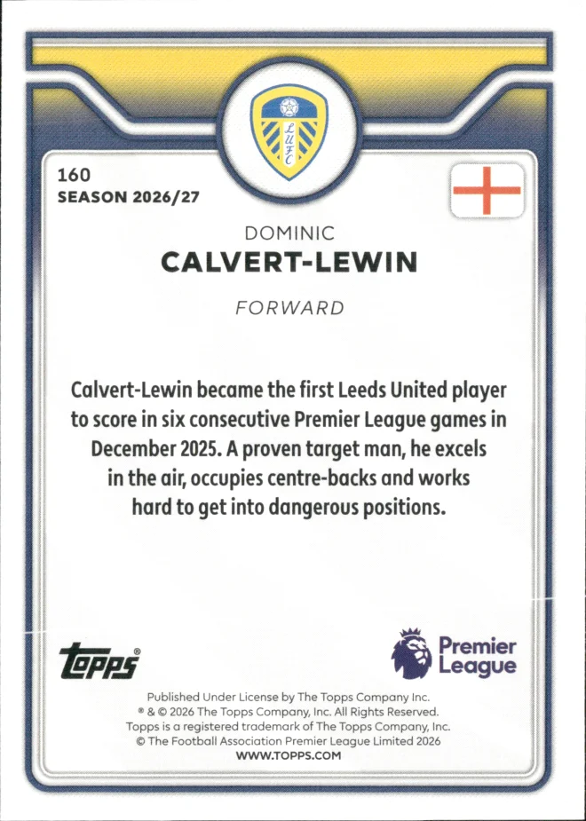 Dominic Calvert-Lewin card back