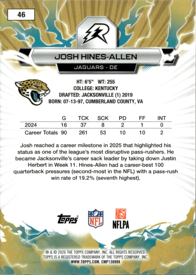 Josh Hines-Allen card back