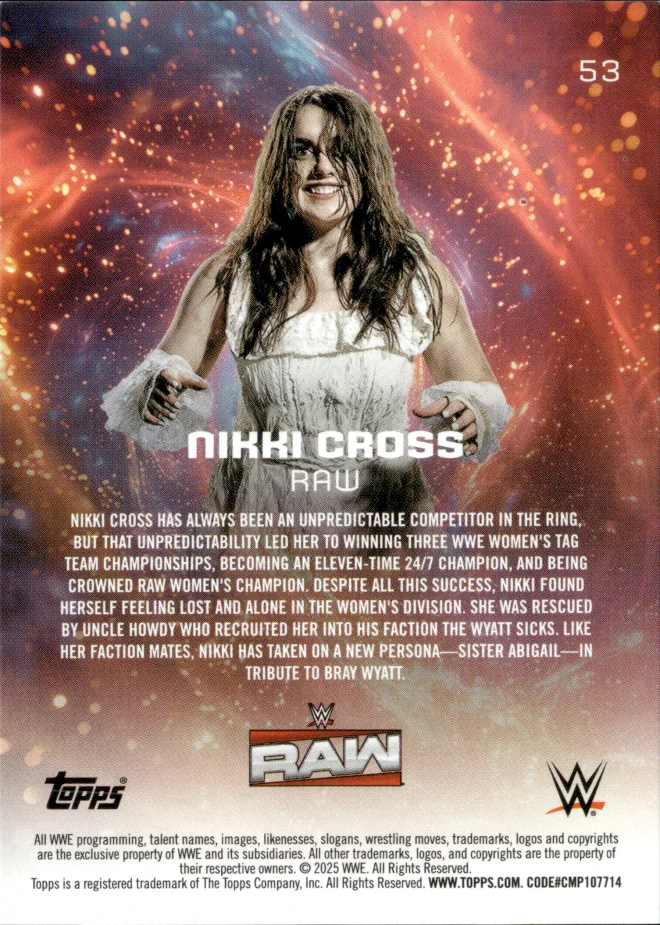 Nikki Cross card back