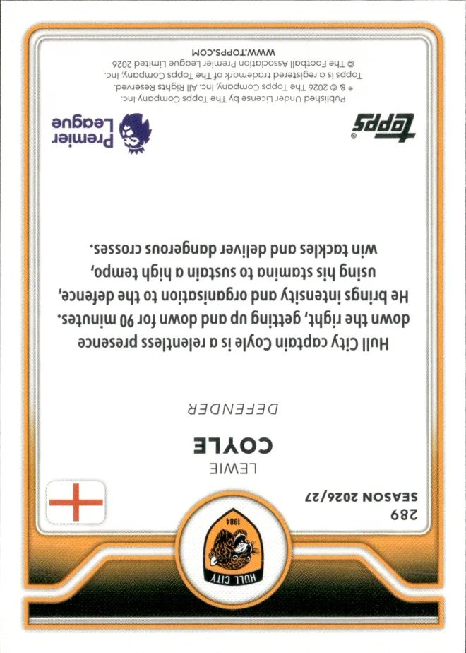 Lewie Coyle card back