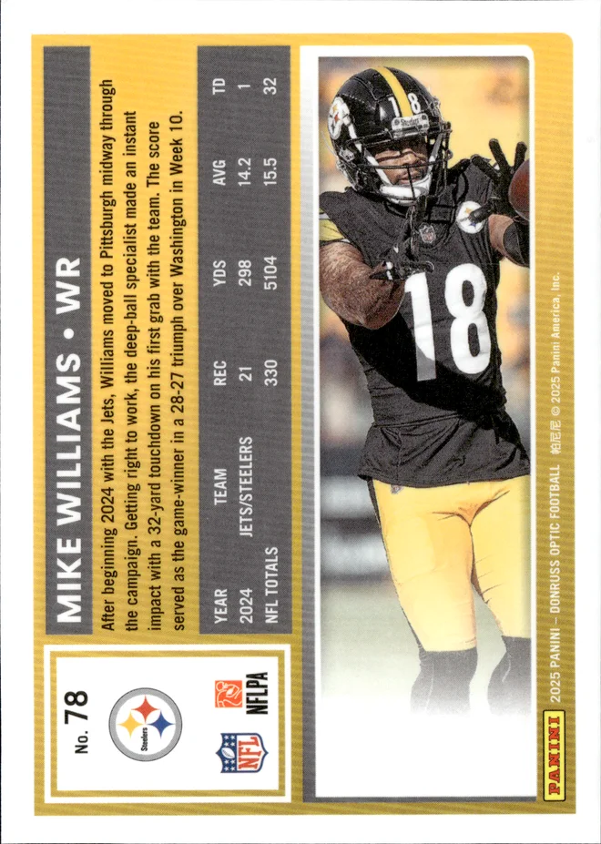 Mike Williams card back