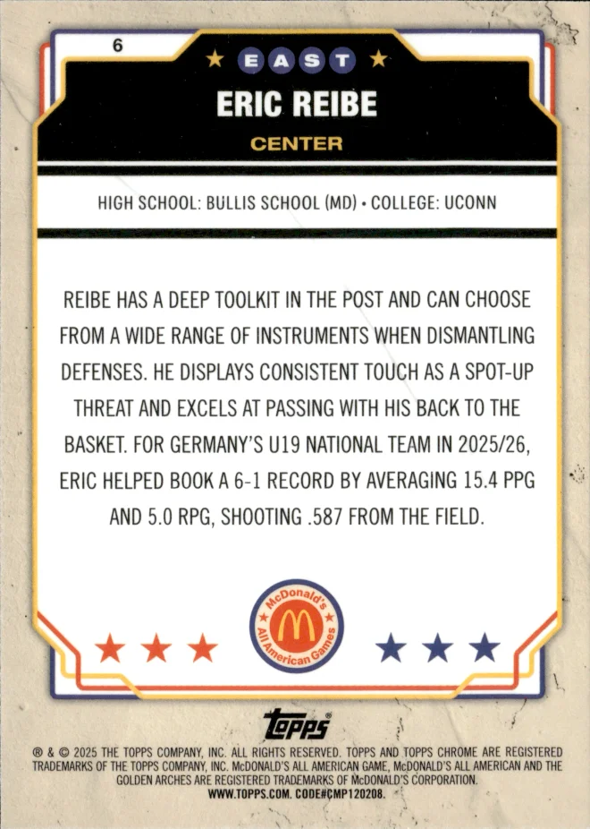 Eric Reibe card back