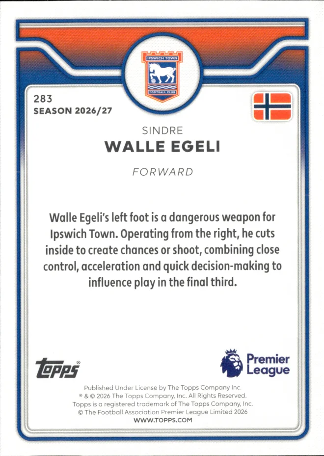 Sindre Walle Egeli card back