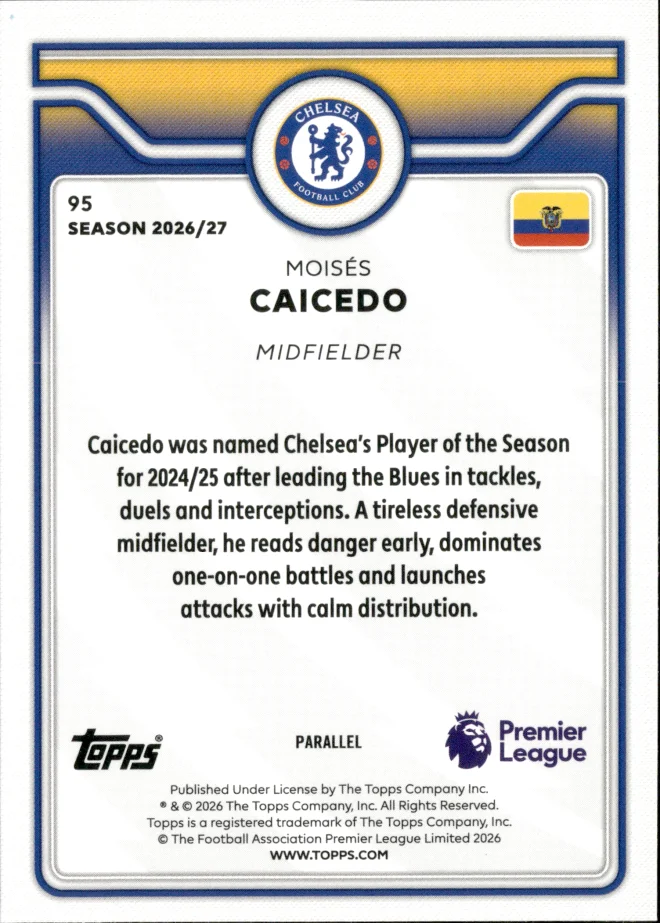 Moisés Caicedo card back