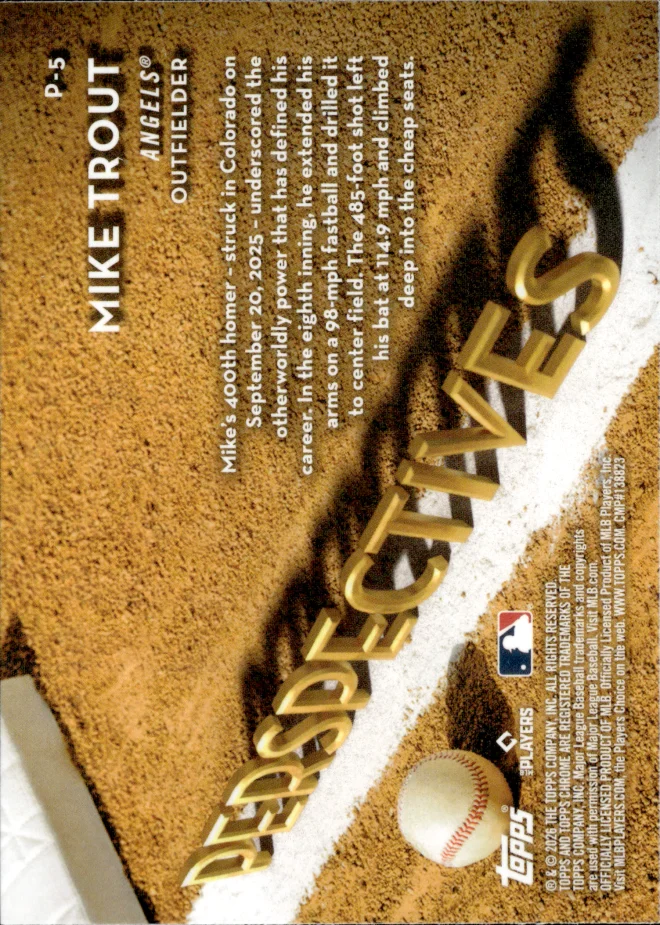 Mike Trout card back