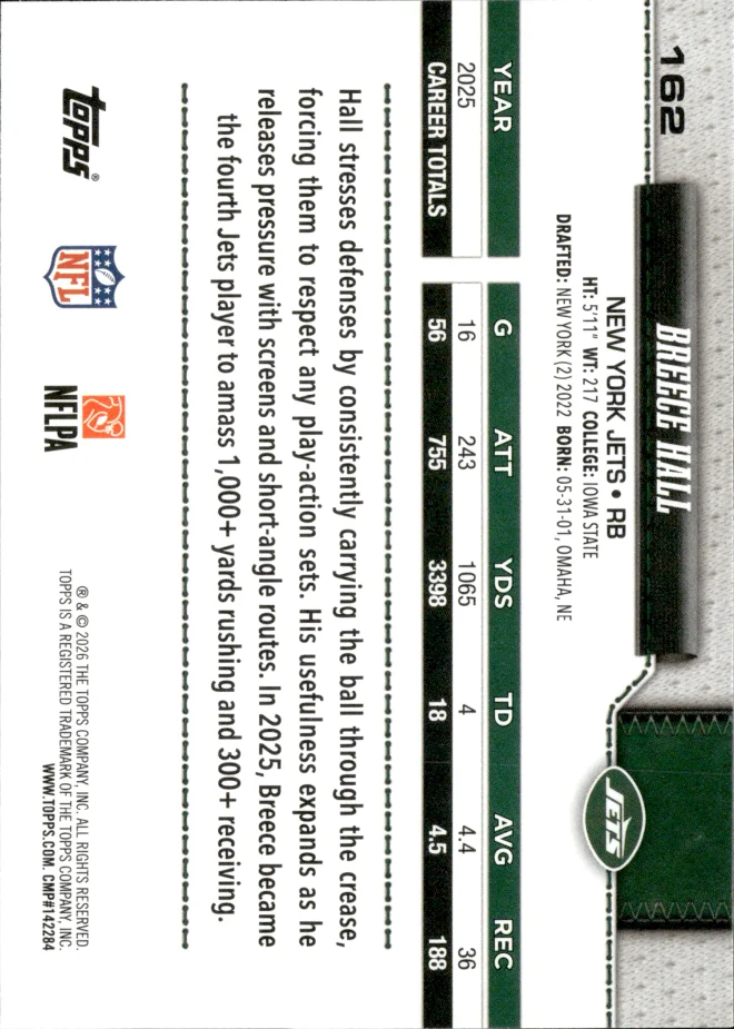 Breece Hall card back