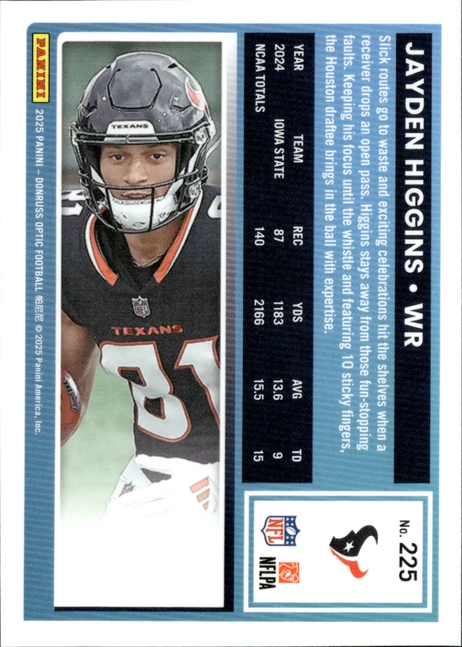 Jayden Higgins card back