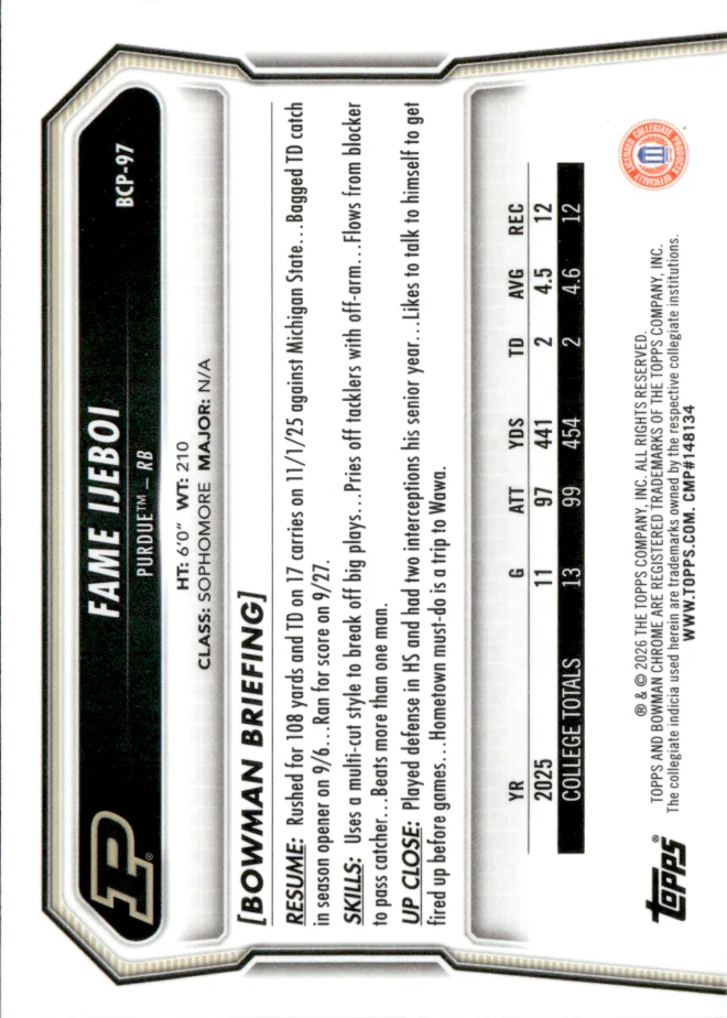 Fame Ijeboi card back