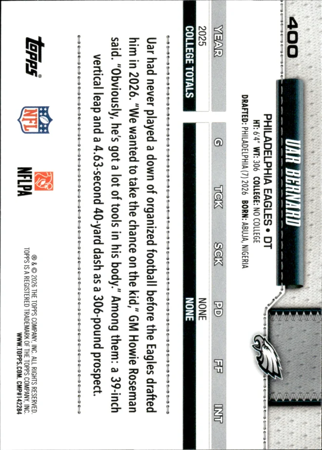 Uar Bernard card back