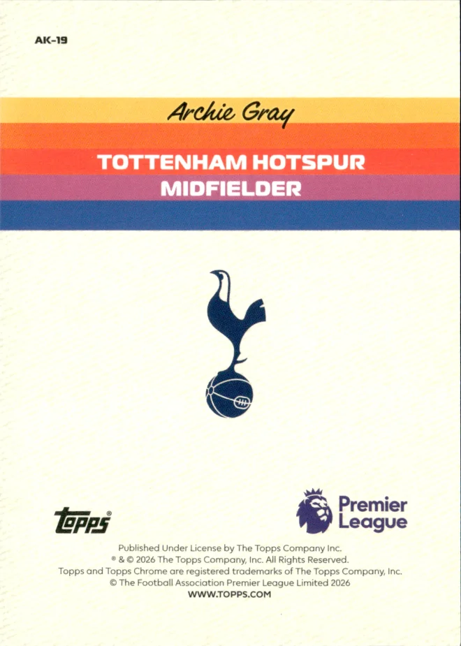 Archie Gray card back