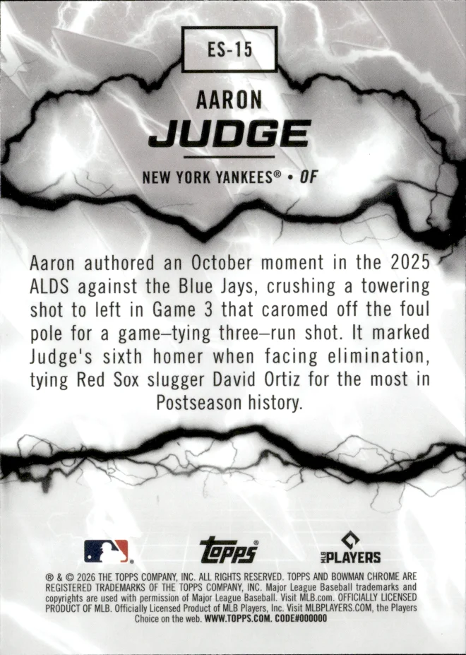 Aaron Judge card back