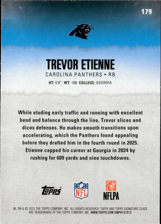 Trevor Etienne card back