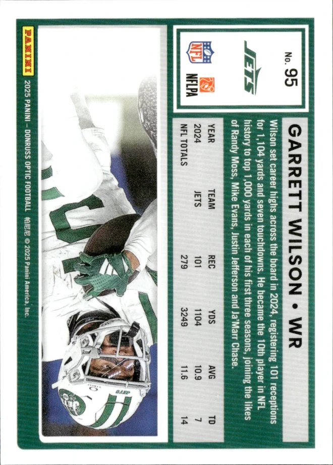 Garrett Wilson card back