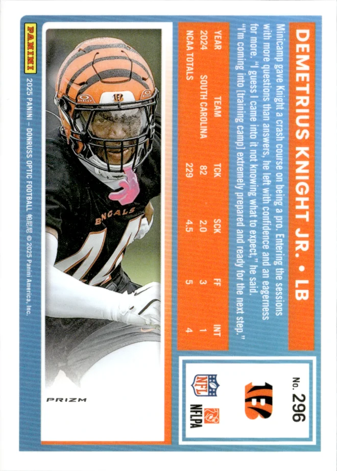 Demetrius Knight Jr. card back